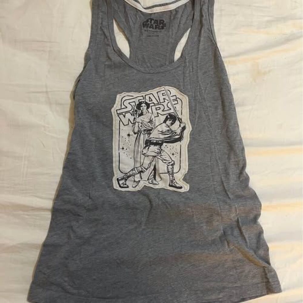 Star Wars Gray Graphic Tank Top Sleepwear Small